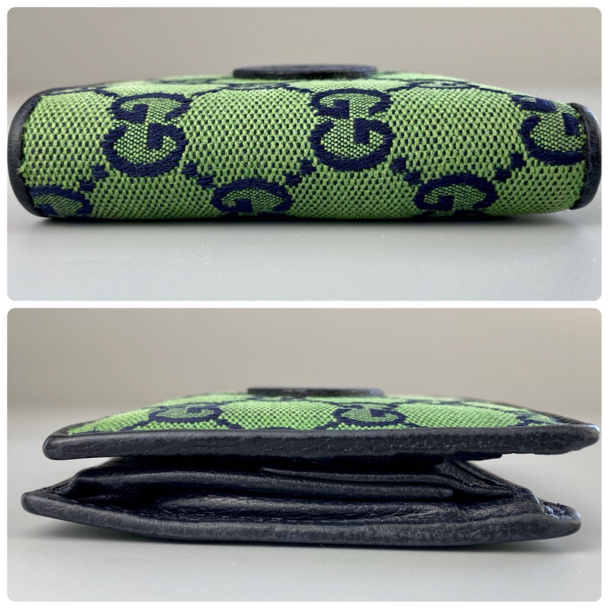 GUCCI グッチ 二つ折り財布 GGキャンバス 小型 コンパクト 軽量 GUCCI グッチ 二つ折り財布 GGキャンバス 小型 コンパクト 軽量