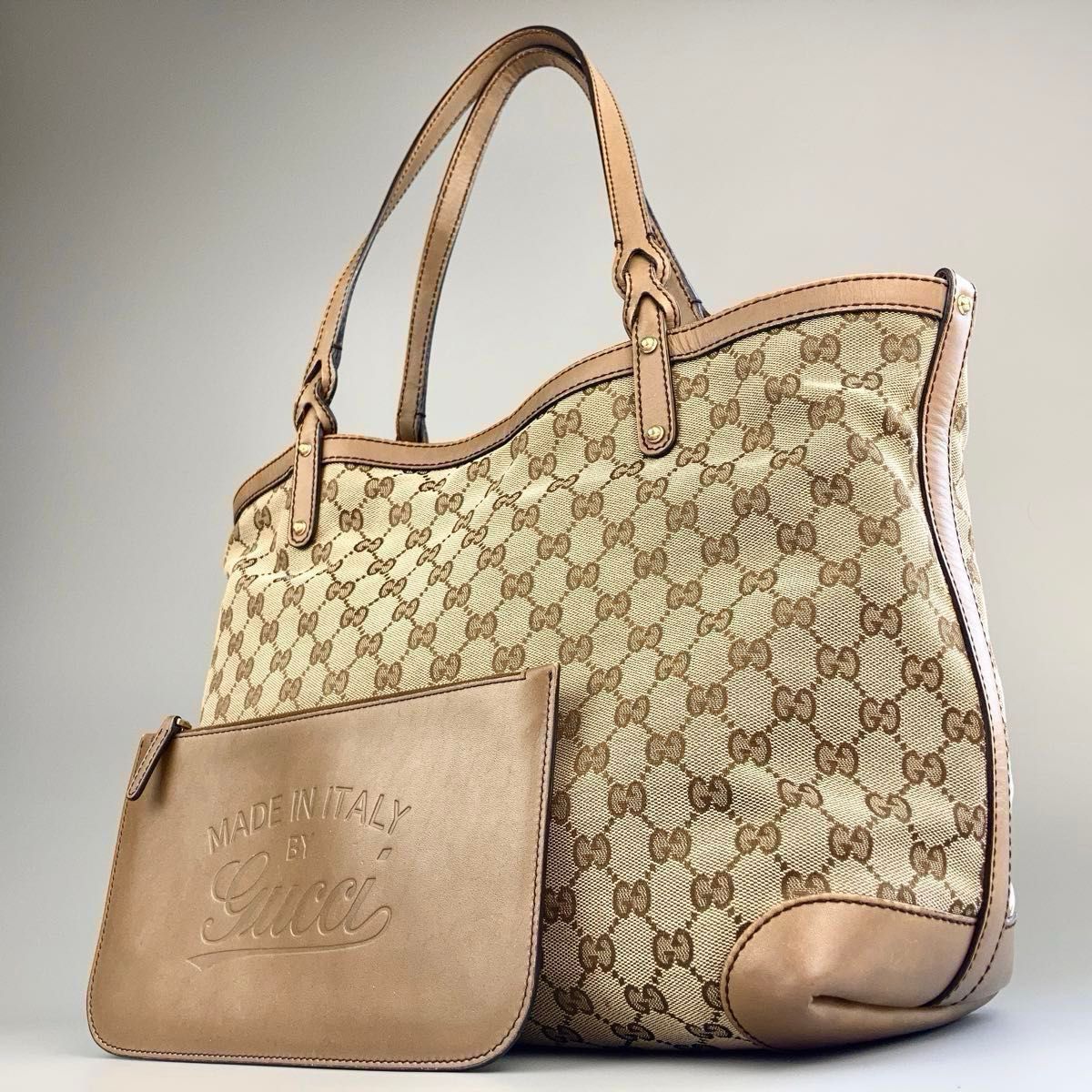 GUCCI グッチ トートバッグ GGキャンバス ポーチ付き レディース GUCCI グッチ トートバッグ GGキャンバス ポーチ付き レディース
