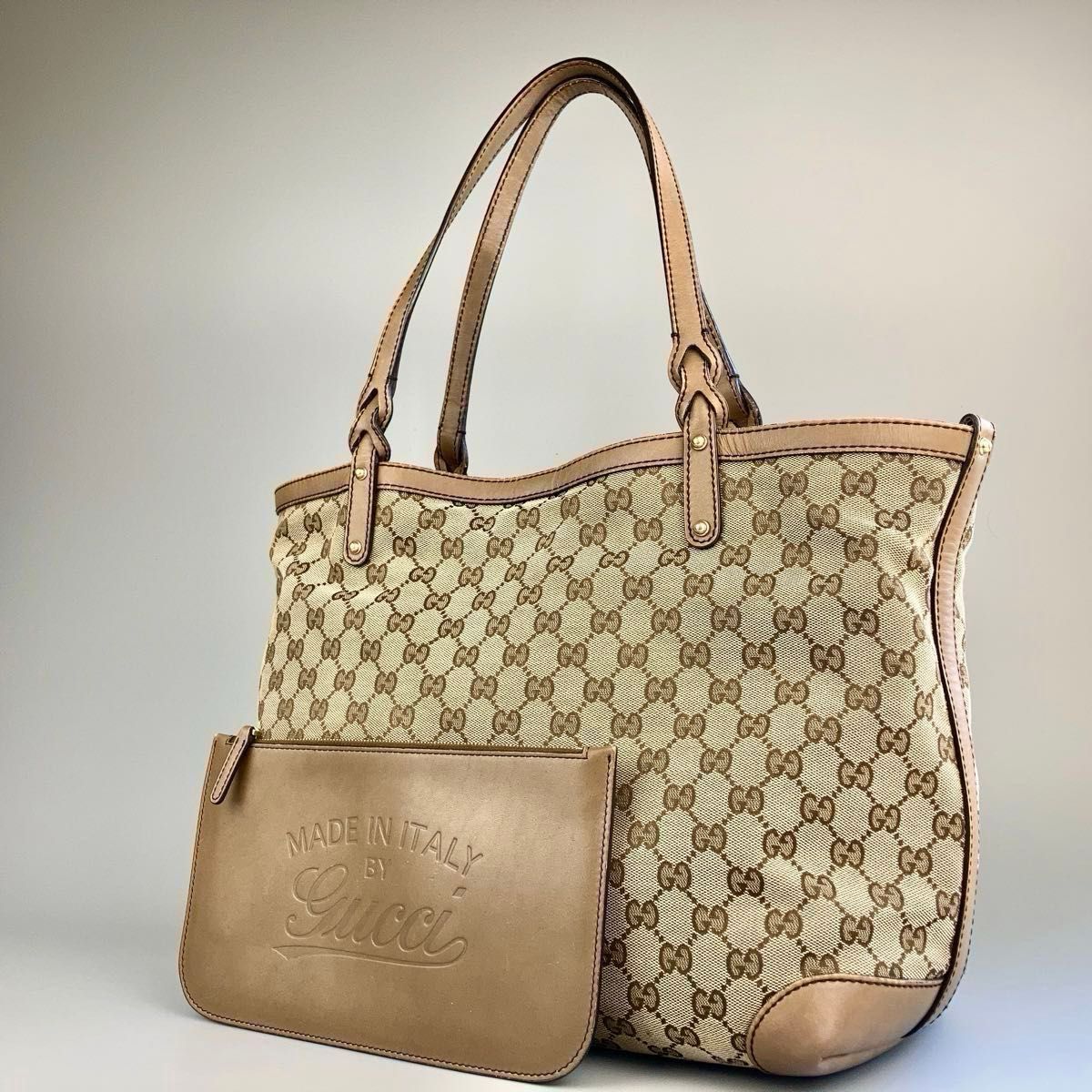 GUCCI グッチ トートバッグ GGキャンバス ポーチ付き レディース GUCCI グッチ トートバッグ GGキャンバス ポーチ付き レディース