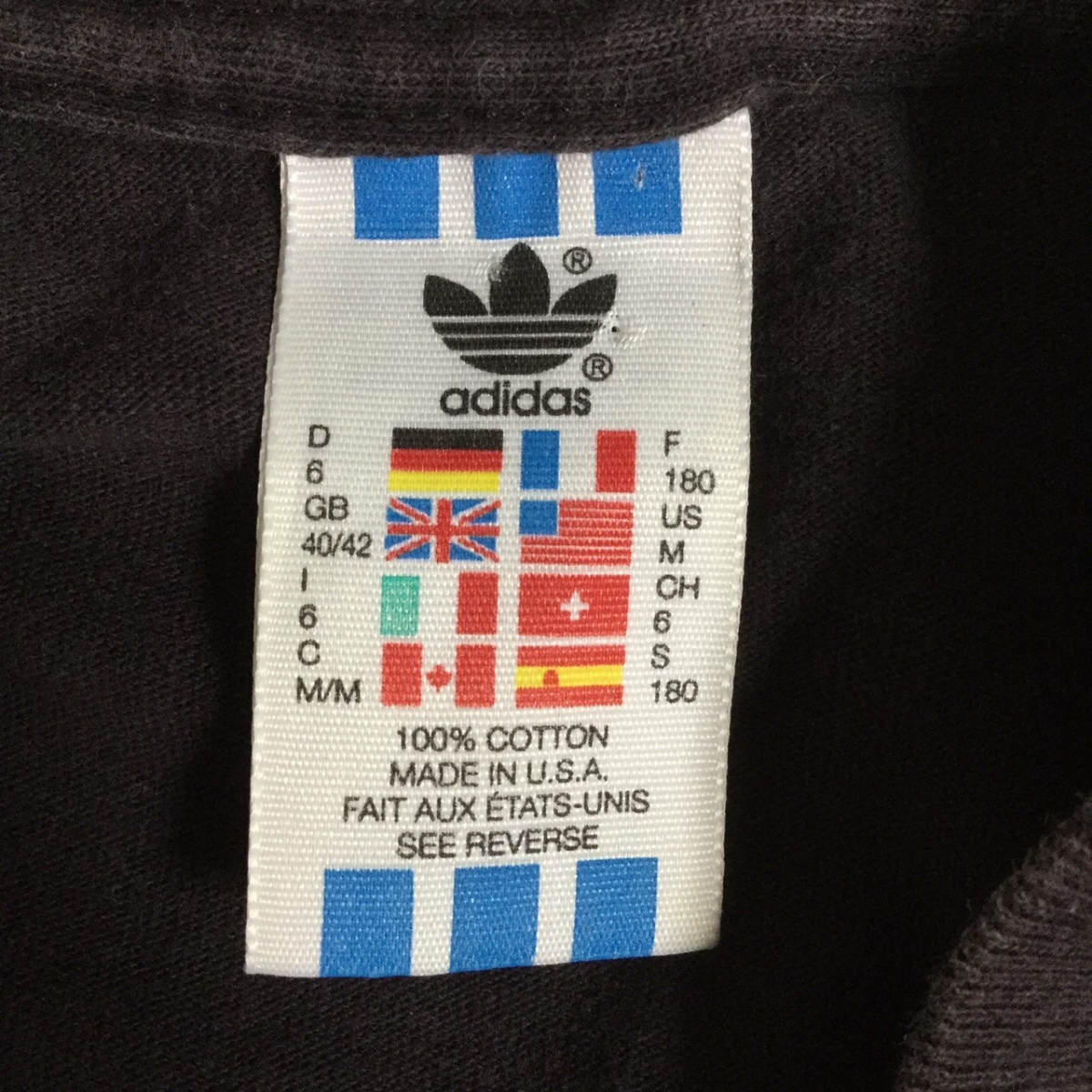 USA製 adidas アディダス Tシャツ ロゴ チューリップ 両面 黒 USA製 adidas アディダス Tシャツ ロゴ チューリップ 両面 黒