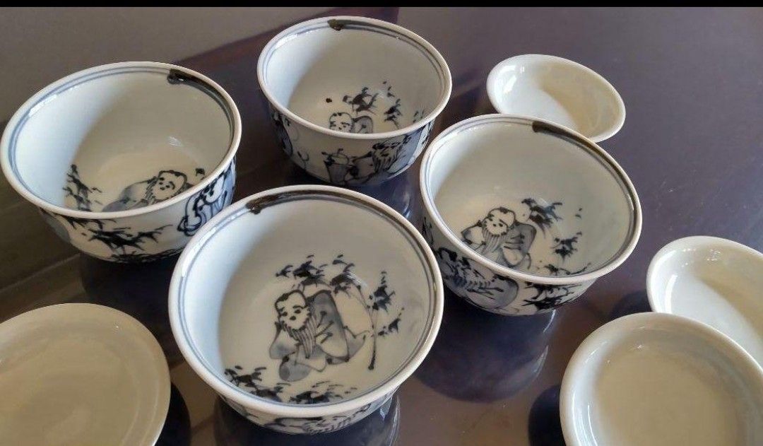 お値下げ 新品 未使用 大野瑞昭 蓋付き 茶碗蒸し 四客 煮物鉢 京 お値下げ 新品 未使用 大野瑞昭 蓋付き 茶碗蒸し 四客 煮物鉢 京