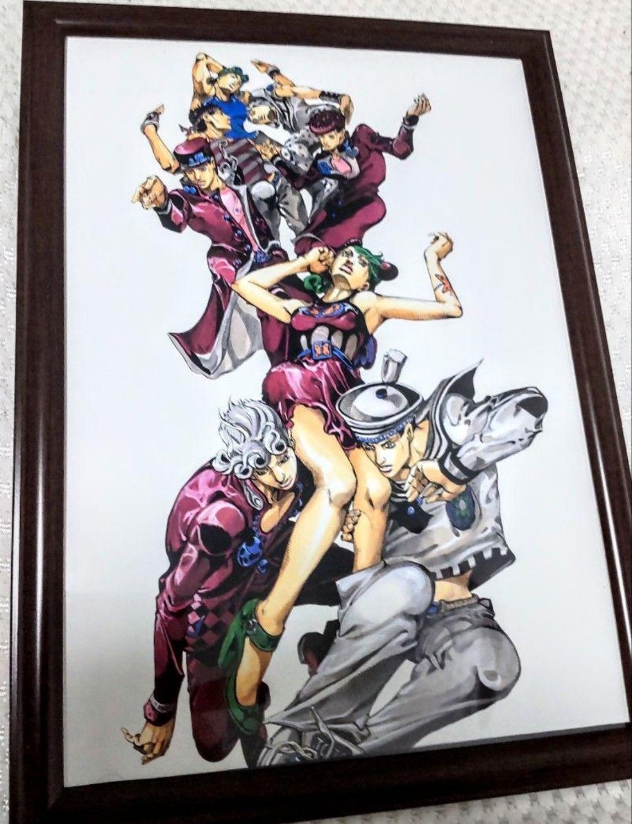 アンドレア•パラディオ ポスター額装 額装・A4】ジョジョの奇妙な冒険 JOJO オールスター(主人公