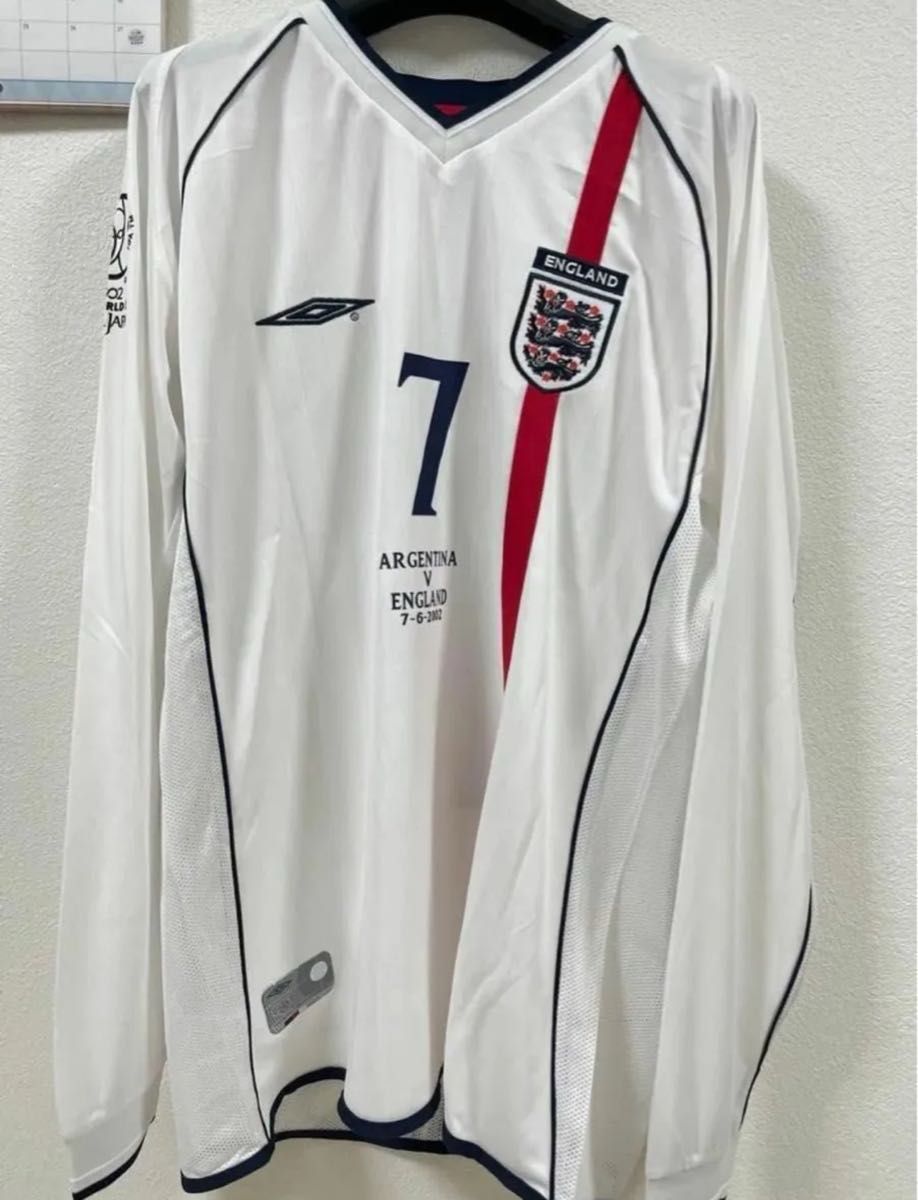 イングランド 2002 ユニフォーム ベッカム 長袖 ユニフォーム イングランド 2002 ユニフォーム ベッカム 長袖 ユニフォーム