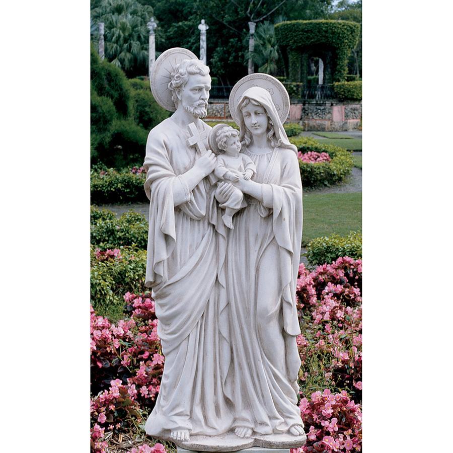 神聖なイエス・キリストの家族 聖家族 ホーリーファミリー インテリア置物兼アウトドアエクステリア洋風オブジェ西洋彫刻飾り宗教美術