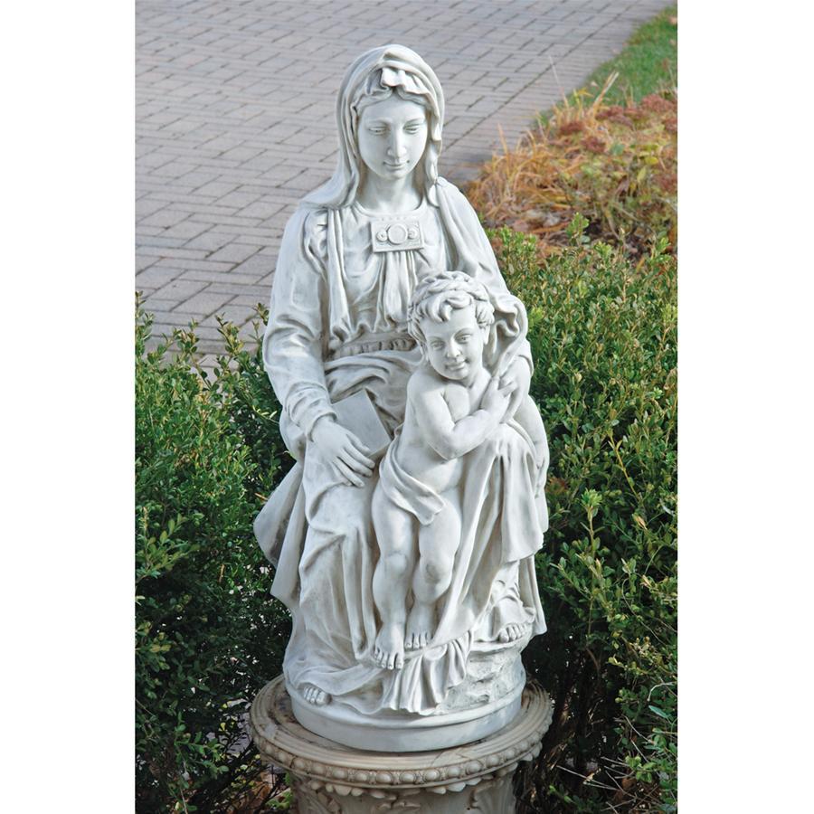 ミケランジェロ「ブルッヘの聖母子像」西洋彫刻洋風オブジェ飾り装飾インテリア彫刻置物アウトドア屋外ブルージュ聖母教会の聖母子像マリア