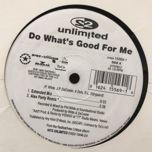 12inchレコード　2 UNLIMITED / DO WHAT`S GOOD FOR ME_画像1