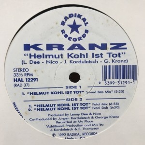 12inchレコード　KRANZ / HELMUT KOHL IST TOT_画像1