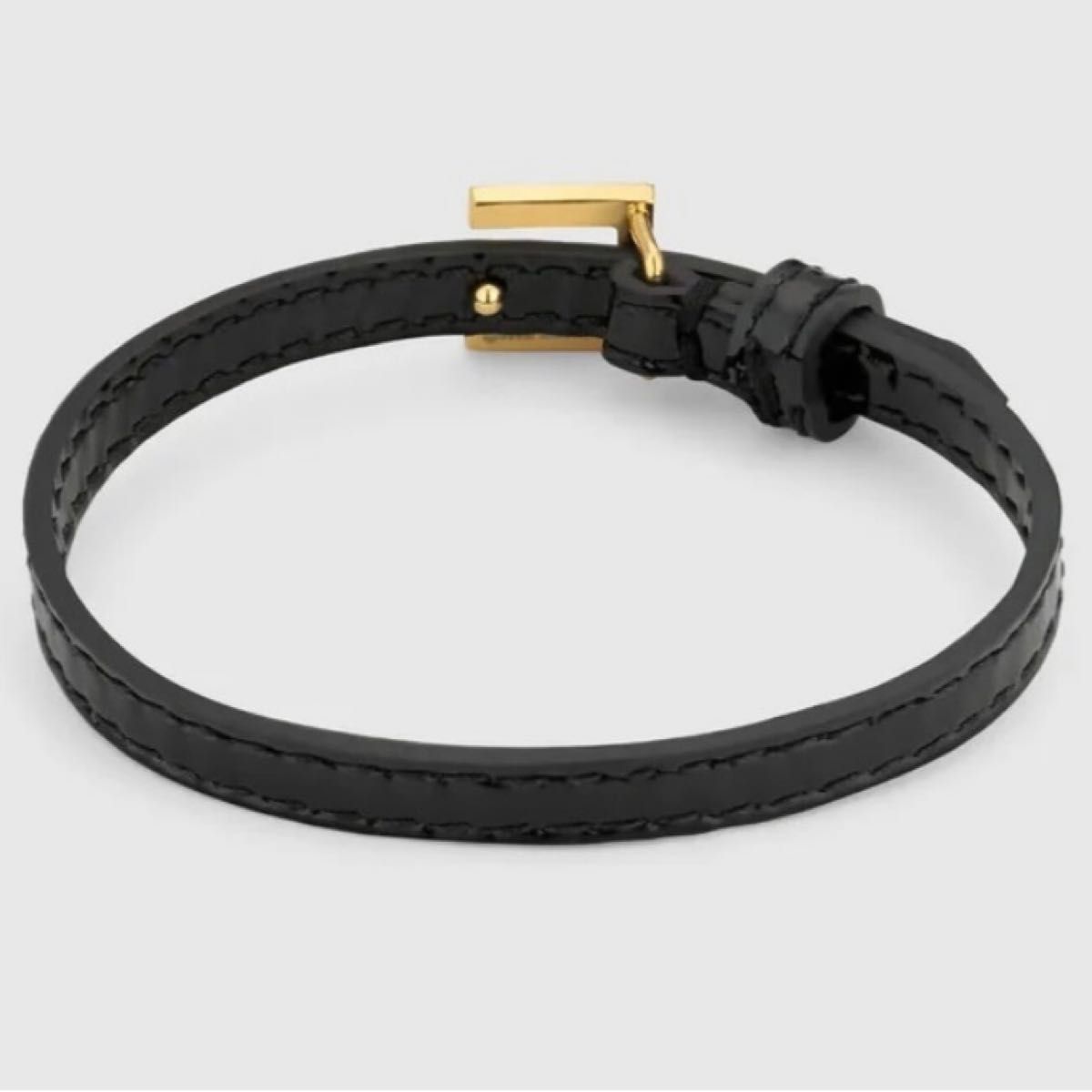 美品 GUCCI グッチ スクエアG レザー ブレスレット ゴールド 美品 GUCCI グッチ スクエアG レザー ブレスレット ゴールド