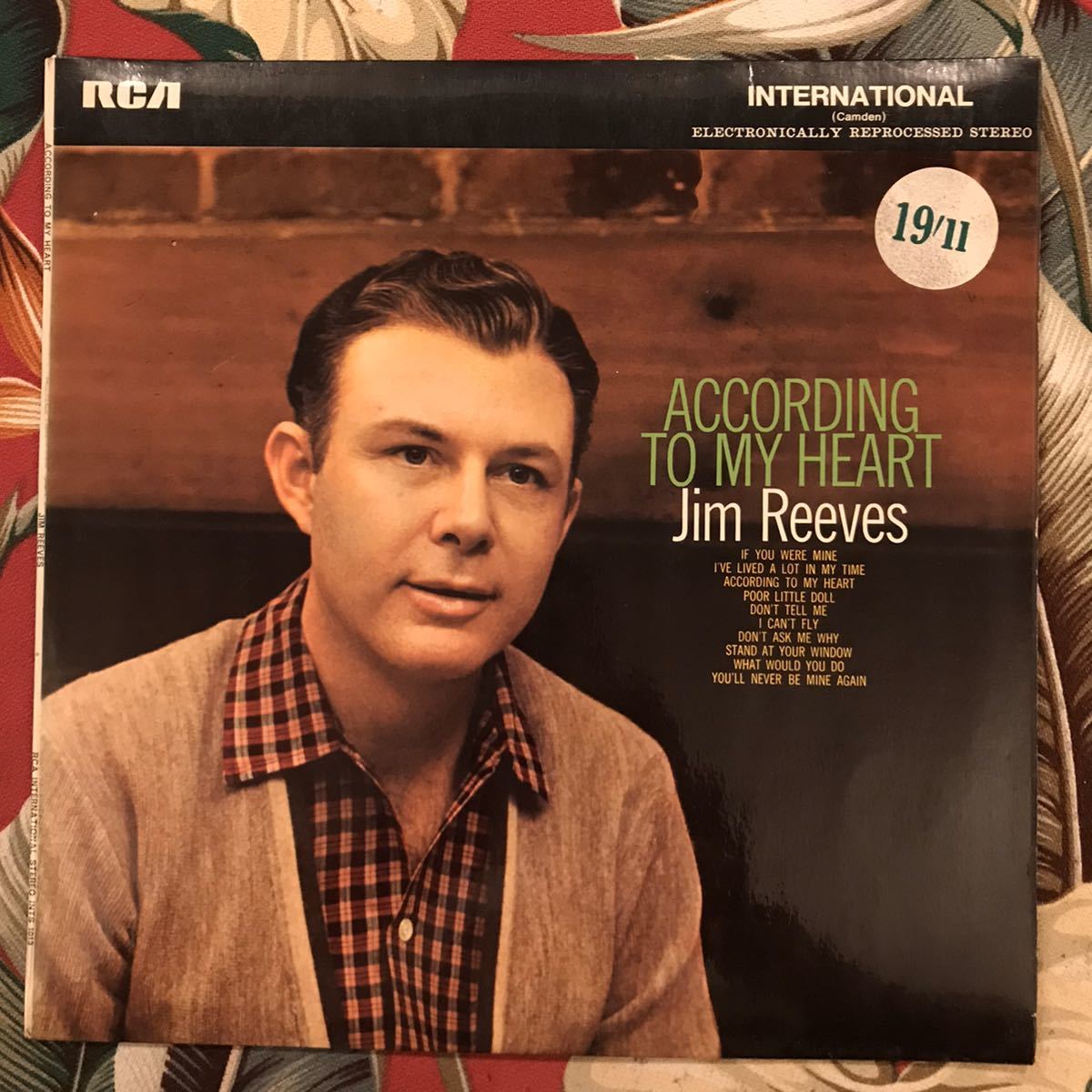 Jim Reeves UK Press LP According To My Heart ジムリーブス_画像1