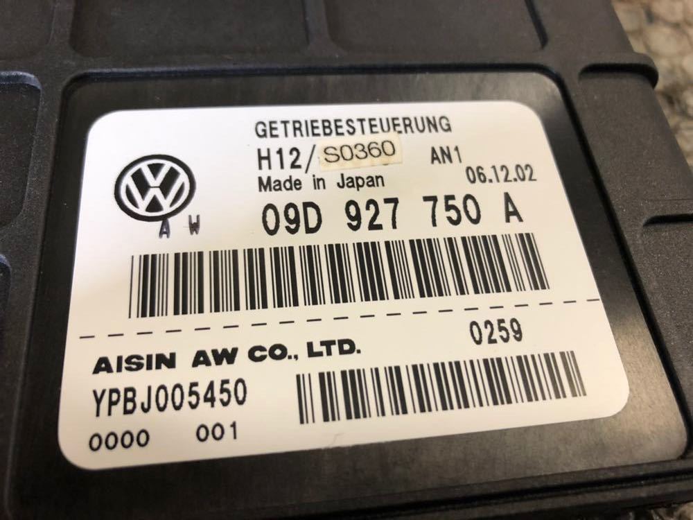 VW Touareg 7LAZZS компьютер трансмиссии ② 09D 927 750 A D-6