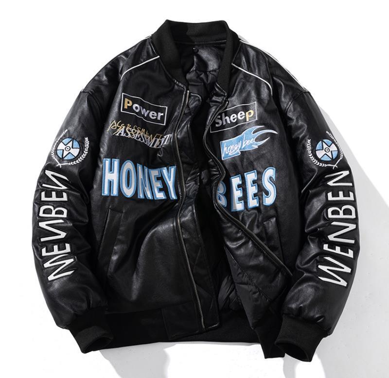 メンズ フライトジャケット PU レザー 中綿 MA-1 ライダースジャケット 綿服 秋冬 ブルゾン アウター バイクジャケット 革ジャン 黒 M~3XL