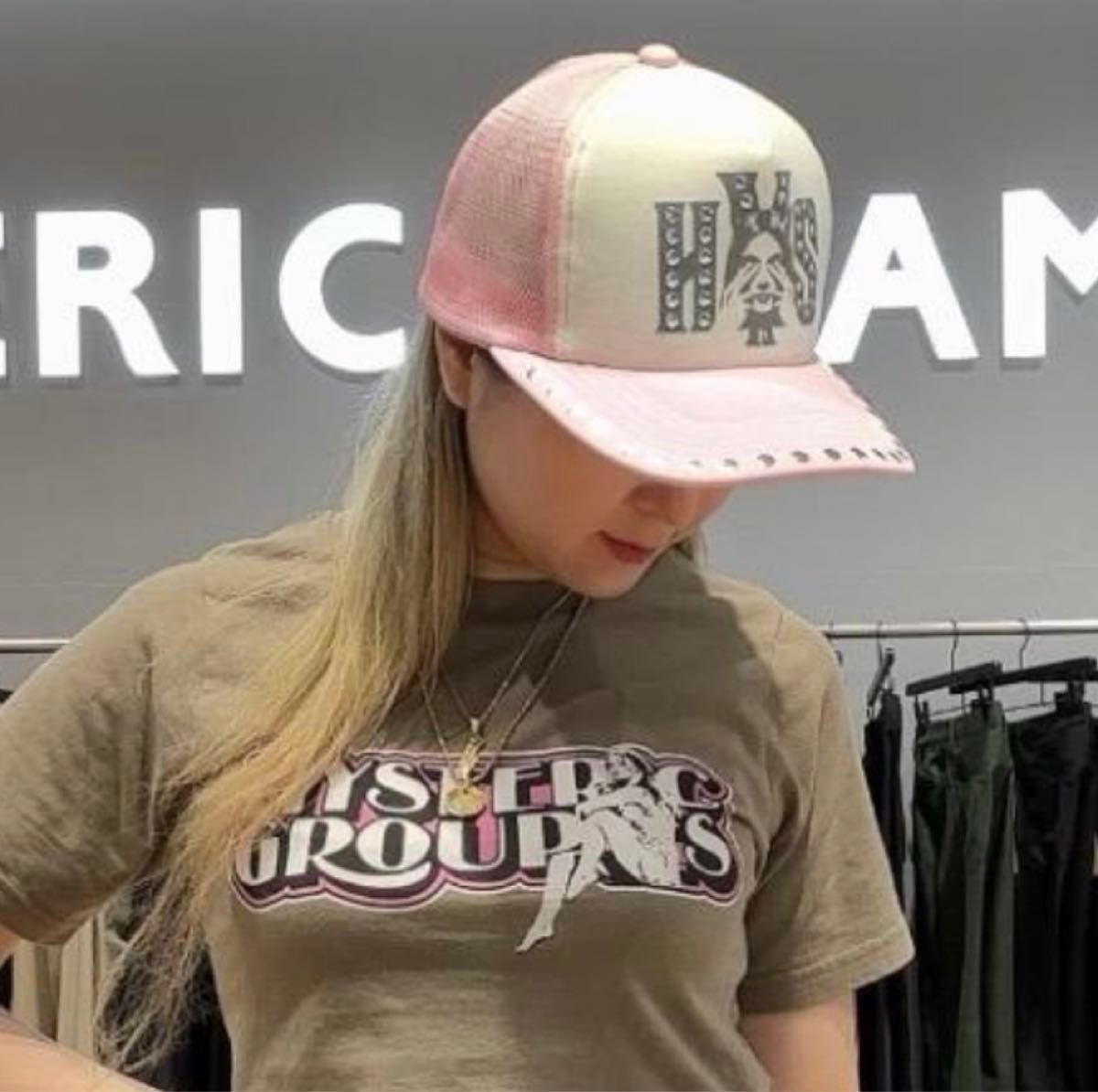 HYSTERIC GLAMOUR】 新品 未使用 スタッズメッシュキャップ HYSTERIC GLAMOUR】 新品 未使用 スタッズメッシュキャップ