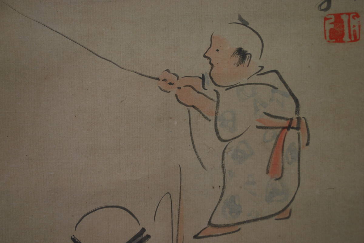 お気にいる】 作者不詳 注連飾り画賛 人物図 掛軸 宝船 U-165 JM unki.fi