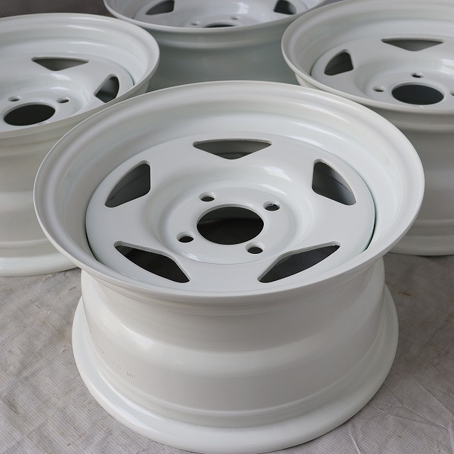  wide rim iron chin white 13 -inch 7.0J +25 4-100 4 pcs set outlet special price (W2435-1)