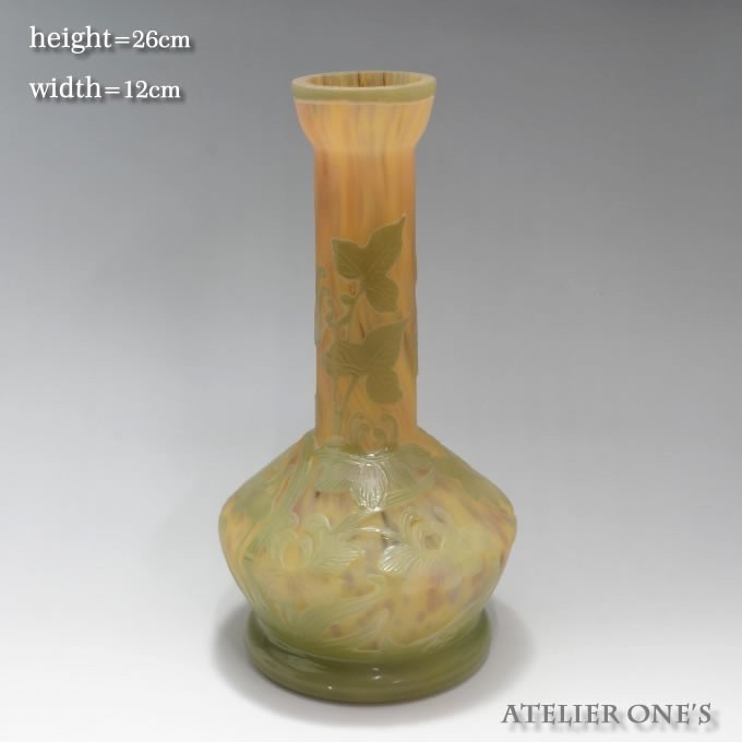 証明書付】【希少】 エミールガレ 高さ26cm カメオ彫り アンティーク