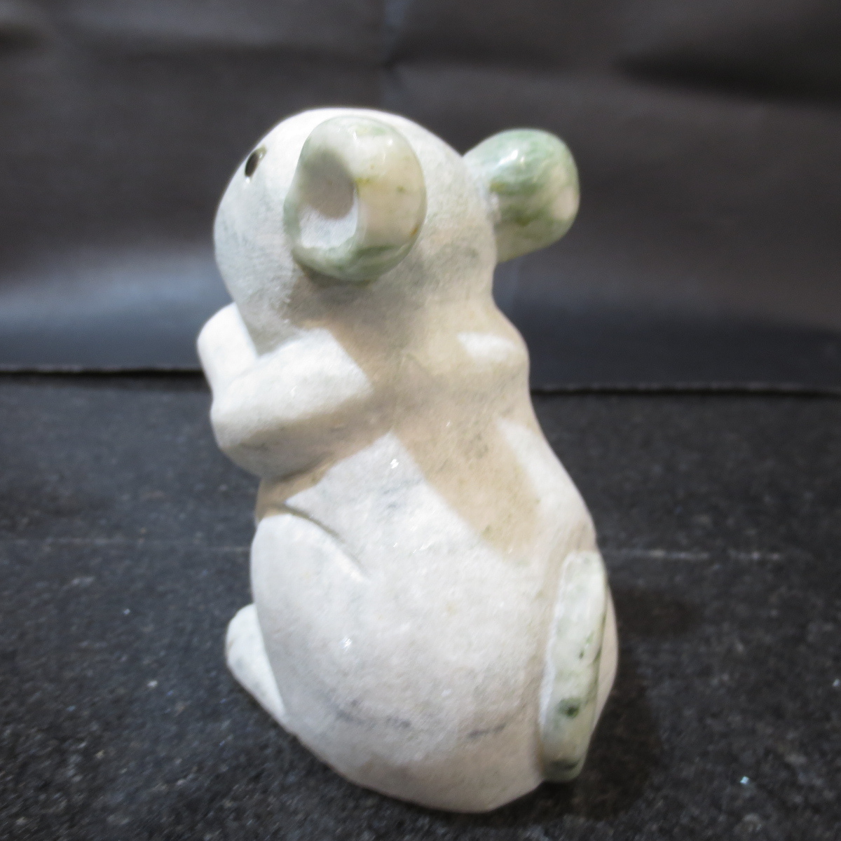ねずみ ネズミ 干支 鼠 置物 彫刻 オブジェ 文鎮 子年 十二支 大理石 NZ13 510ｇ 送料無料_画像5