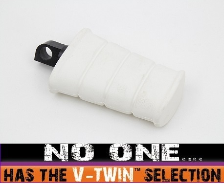 フラットタイプ キックペダル 白 V-TWIN 17-0311 Kick Starter Rubber Pedal Flat 