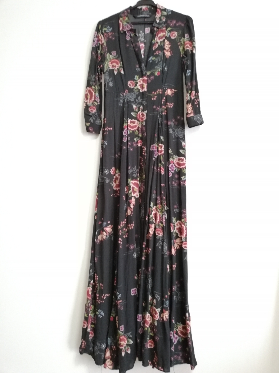 ZARA ロングシャツワンピース マキシワンピース fkip.unmul.ac.id