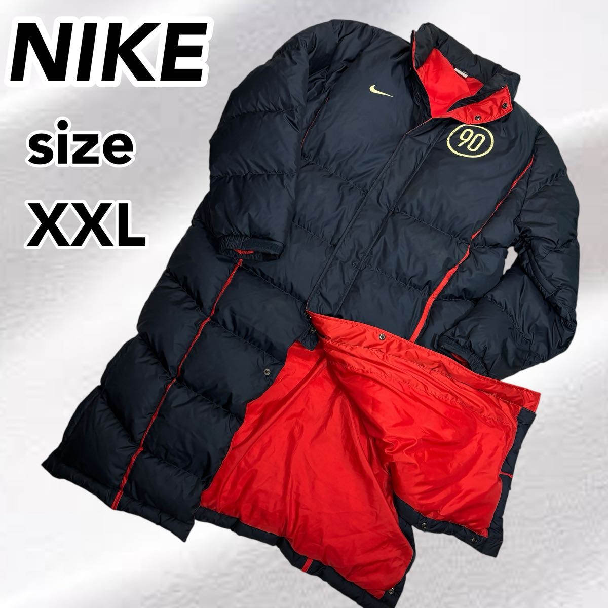 NIKE トータル90 ロング ダウンコート ベンチコート ネイビー NIKE トータル90 ロング ダウンコート ベンチコート ネイビー
