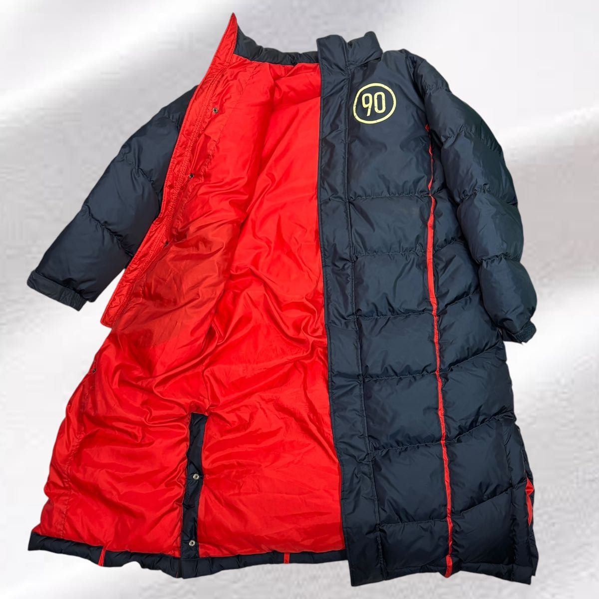 NIKE トータル90 ロング ダウンコート ベンチコート ネイビー NIKE トータル90 ロング ダウンコート ベンチコート ネイビー