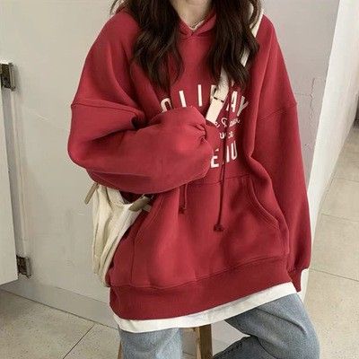 レッド スウェット XL 長袖 フード付 韓国 トレーナー 男女兼用 レッド スウェット XL 長袖 フード付 韓国 トレーナー 男女兼用