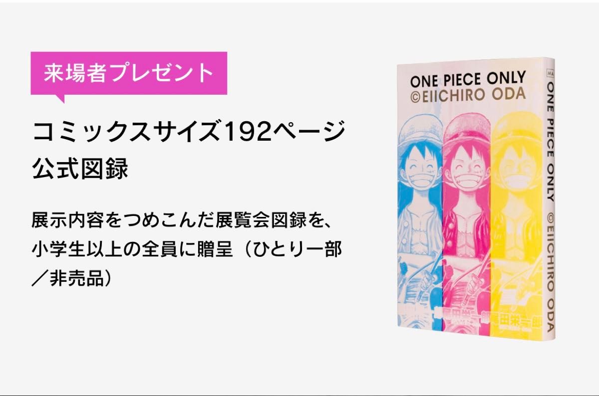 ワンピースオンリー展 展覧会公式図録『ONE PIECE ONLY / 4C ワンピースオンリー展 展覧会公式図録『ONE PIECE ONLY / 4C