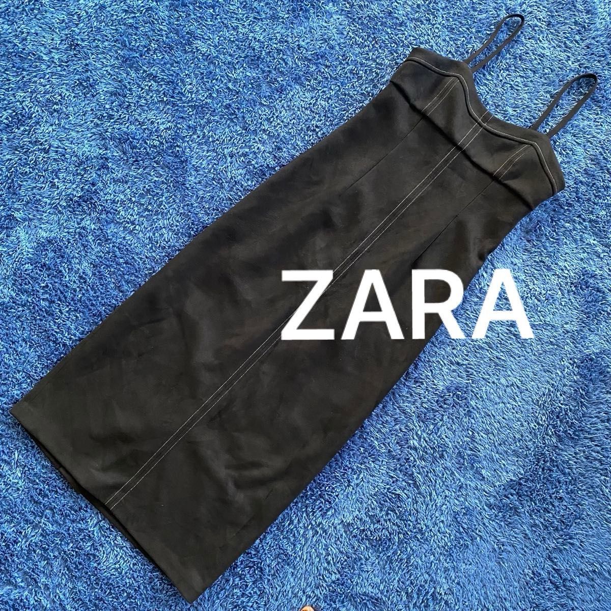 ZARA フェイクスエードキャミワンピース ブラック キャミ ZARA フェイクスエードキャミワンピース ブラック キャミ