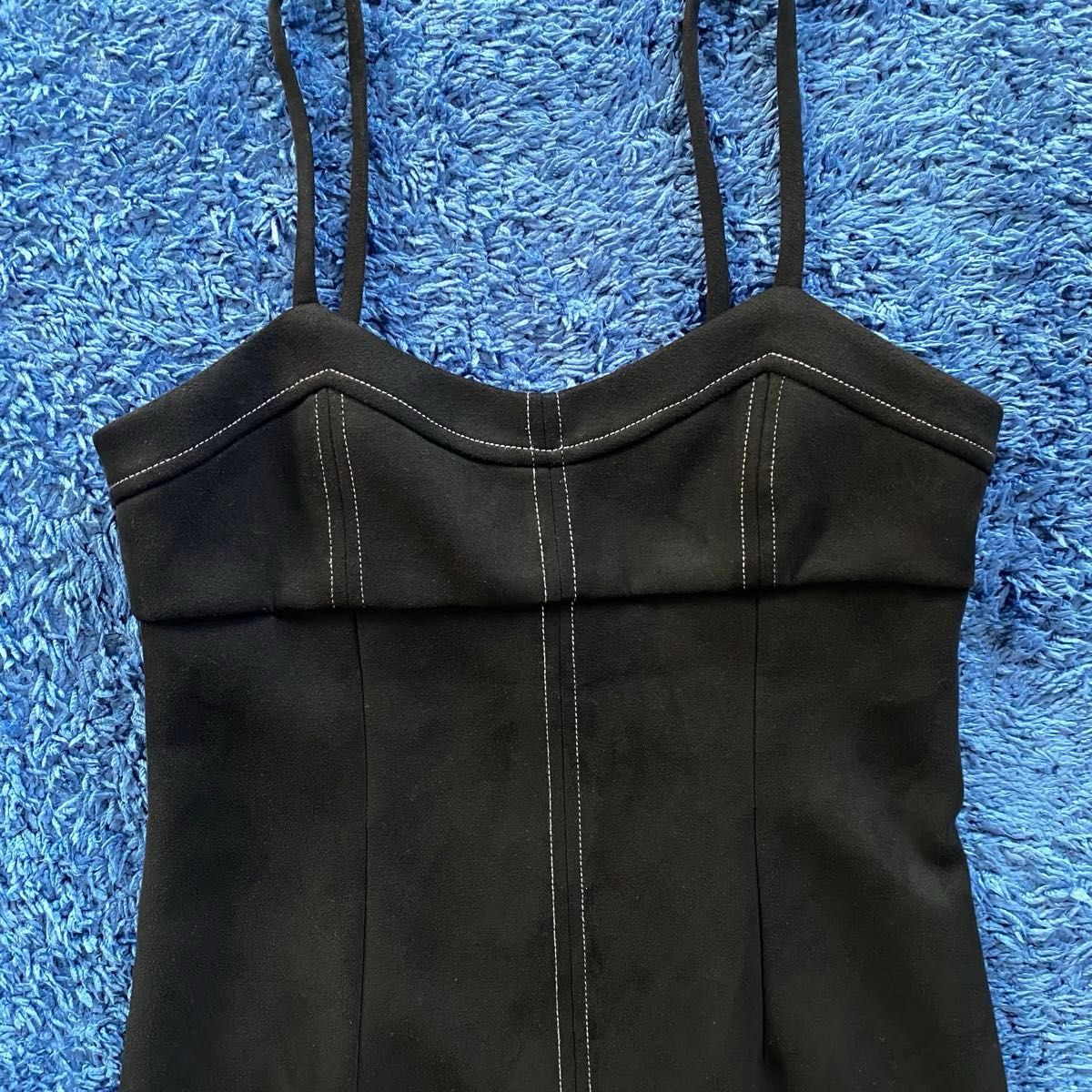 ZARA フェイクスエードキャミワンピース ブラック キャミ ZARA フェイクスエードキャミワンピース ブラック キャミ