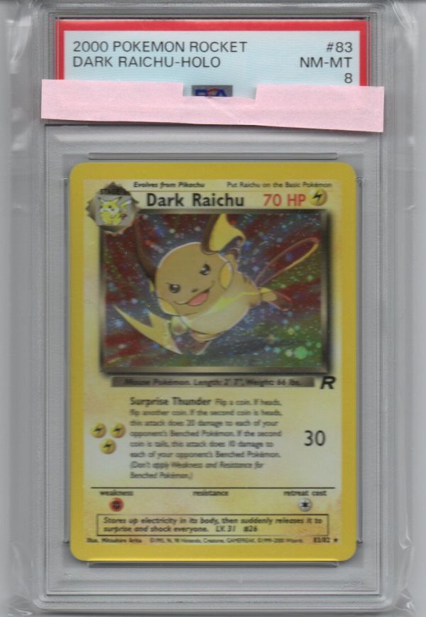 PSA ポケモンカード わるいライチュウ 英語版 旧裏面 海外版 Dark Raichu