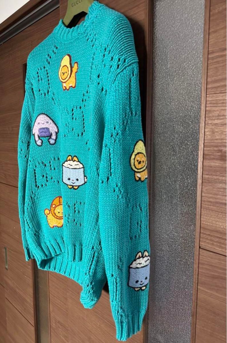 新品未使用】GUCCI KAWAII限定 アニマル刺繍セーター 男女兼用 新品未使用】GUCCI KAWAII限定 アニマル刺繍セーター 男女兼用