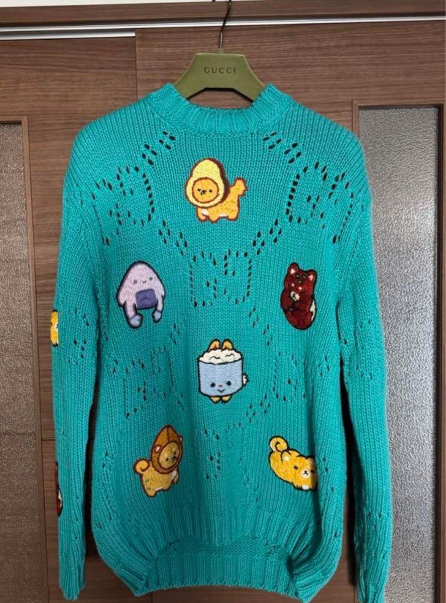 新品未使用】GUCCI KAWAII限定 アニマル刺繍セーター 男女兼用 新品未使用】GUCCI KAWAII限定 アニマル刺繍セーター 男女兼用
