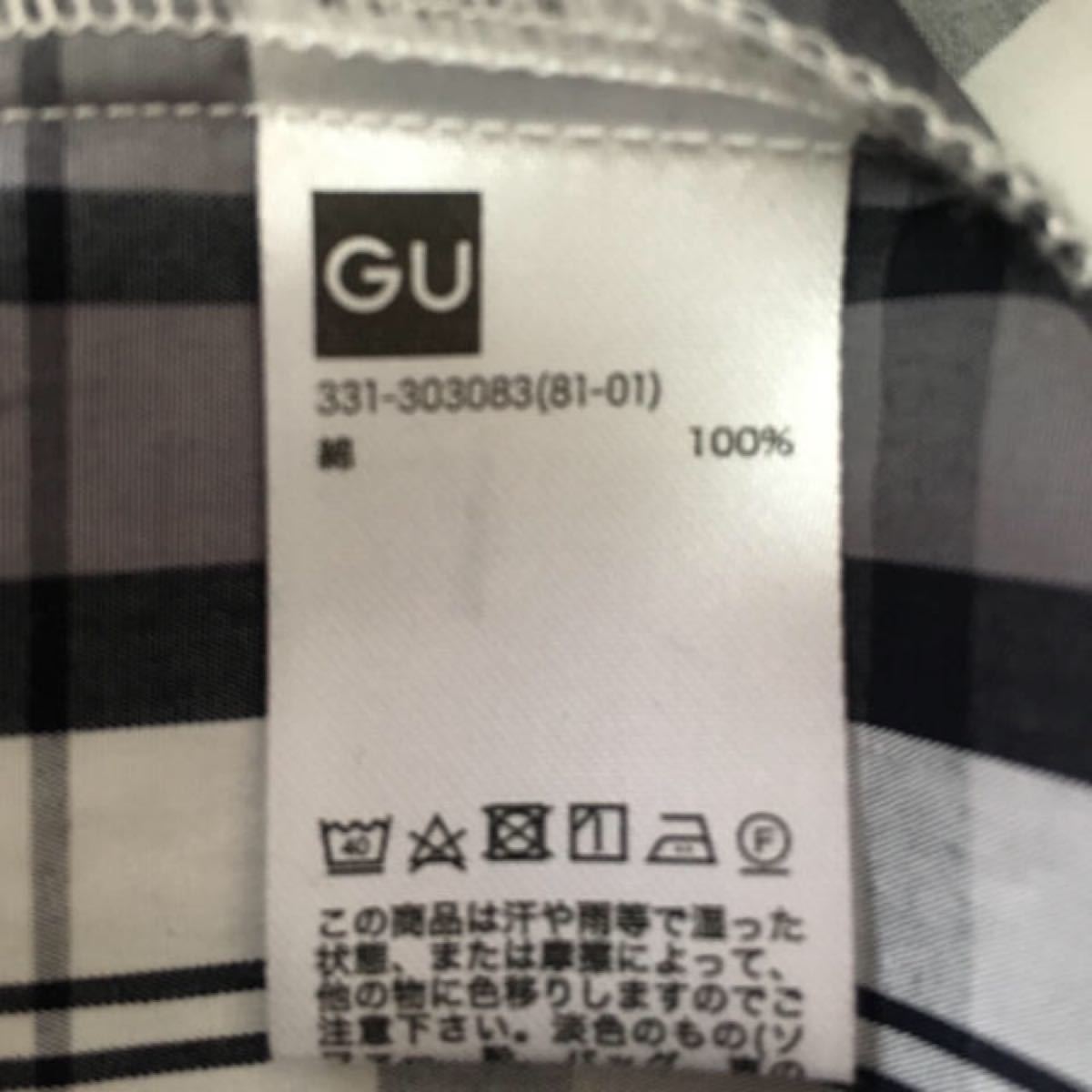 GU チェック カットソー Lサイズ？