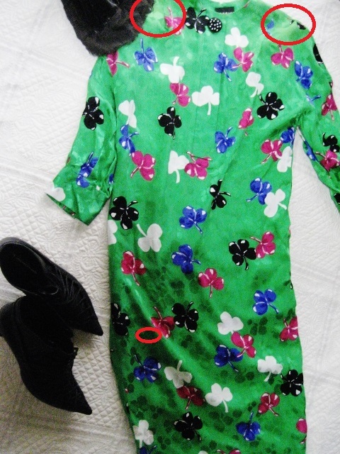 和光 訳あり美品 アクリス AKRIS シルク ワンピース 大きい L XL
