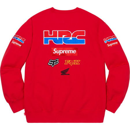 Supreme　Honda　Fox Racing Crewneck 赤 Ｓサイズ 新品未使用