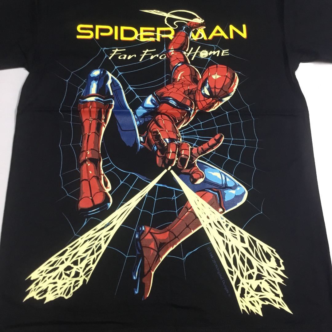 SR5A2. デザインプリントTシャツ Mサイズ スパイダーマン SPIDER MAN マーベル アメコミ