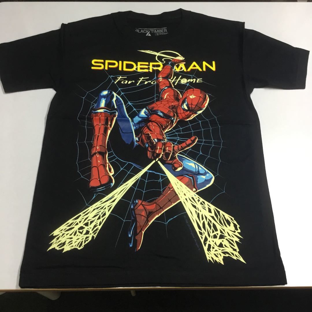 SR5A2. デザインプリントTシャツ Mサイズ スパイダーマン SPIDER MAN マーベル アメコミ