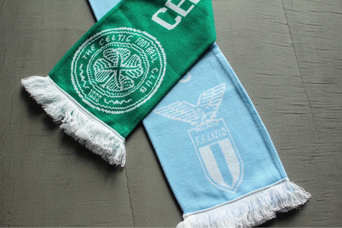ラツィオ & セルティック CL サッカーマフラー ユーロ 現地購入 ラツィオ & セルティック CL サッカーマフラー ユーロ 現地購入