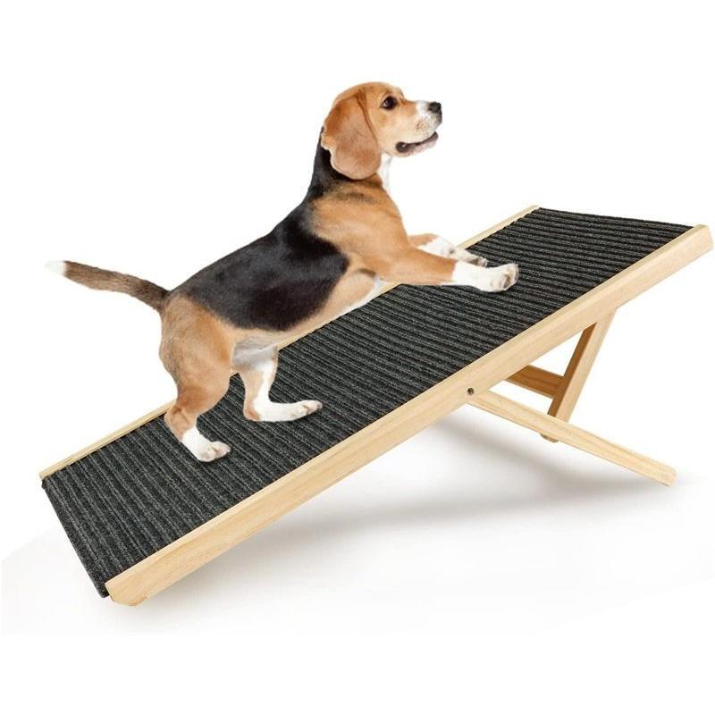  wooden adjustment possibility pet slope slip prevention carpet surface dog for slope 2 -step 