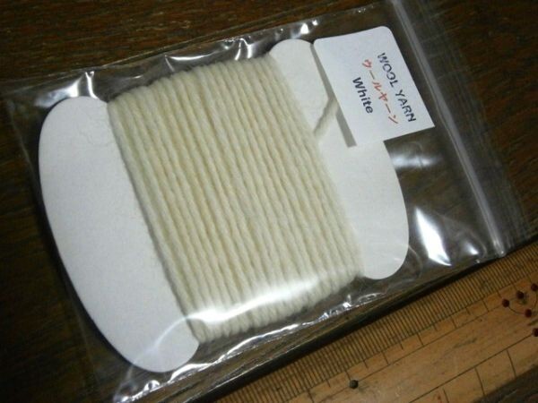 * fly tying * material / wool *ya-n( white )