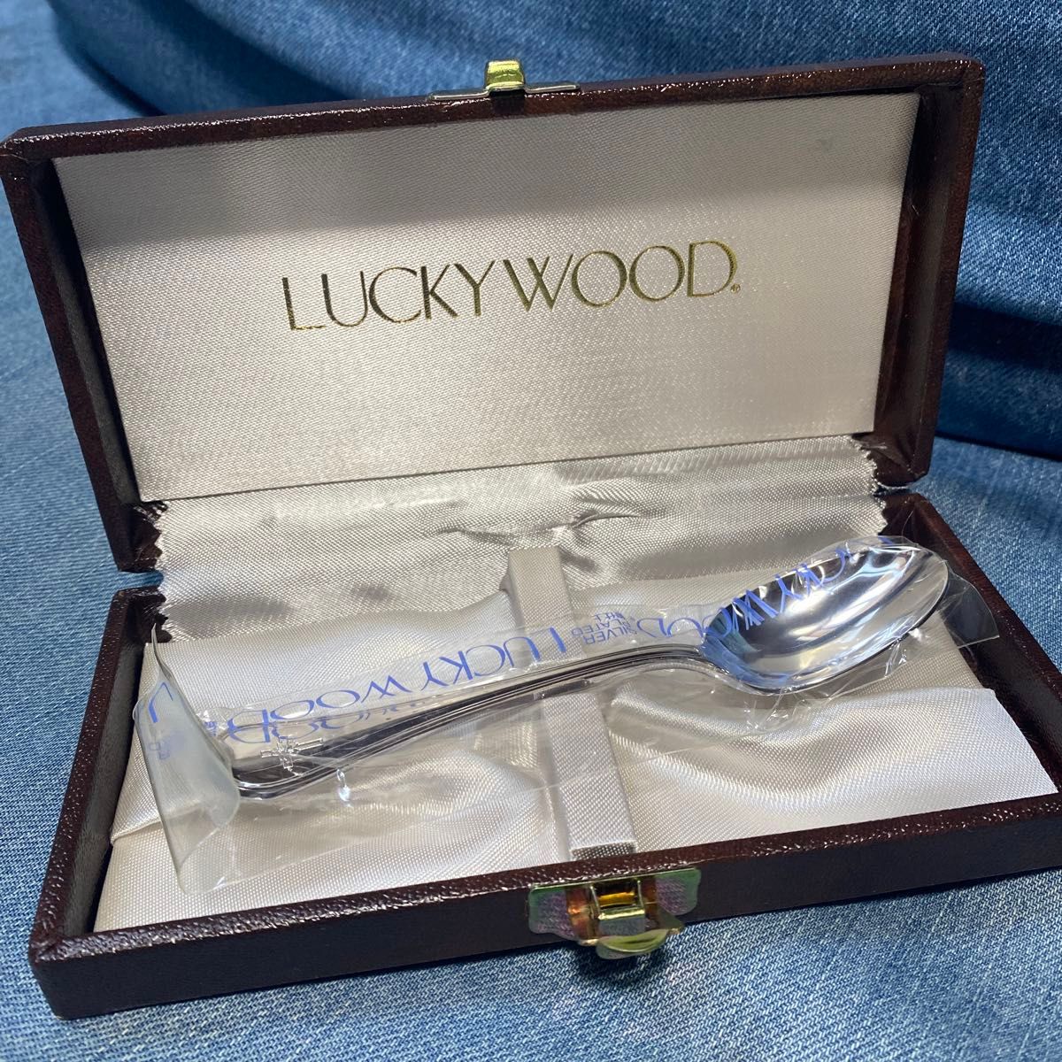 レア プール学院 LUCKY WOOD 洋白銀器 ロムネー スプーン 記念 レア プール学院 LUCKY WOOD 洋白銀器 ロムネー スプーン 記念