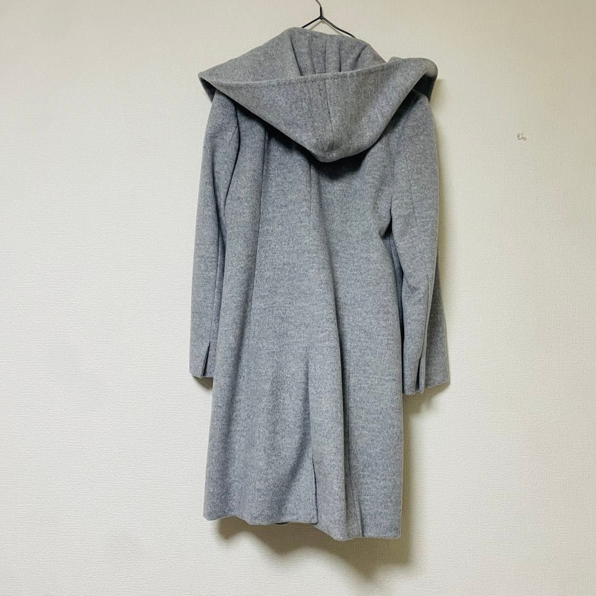 美品 23区 ウールアンゴラ フーデッドコート グレー コート 冬 美品 23区 ウールアンゴラ フーデッドコート グレー コート 冬
