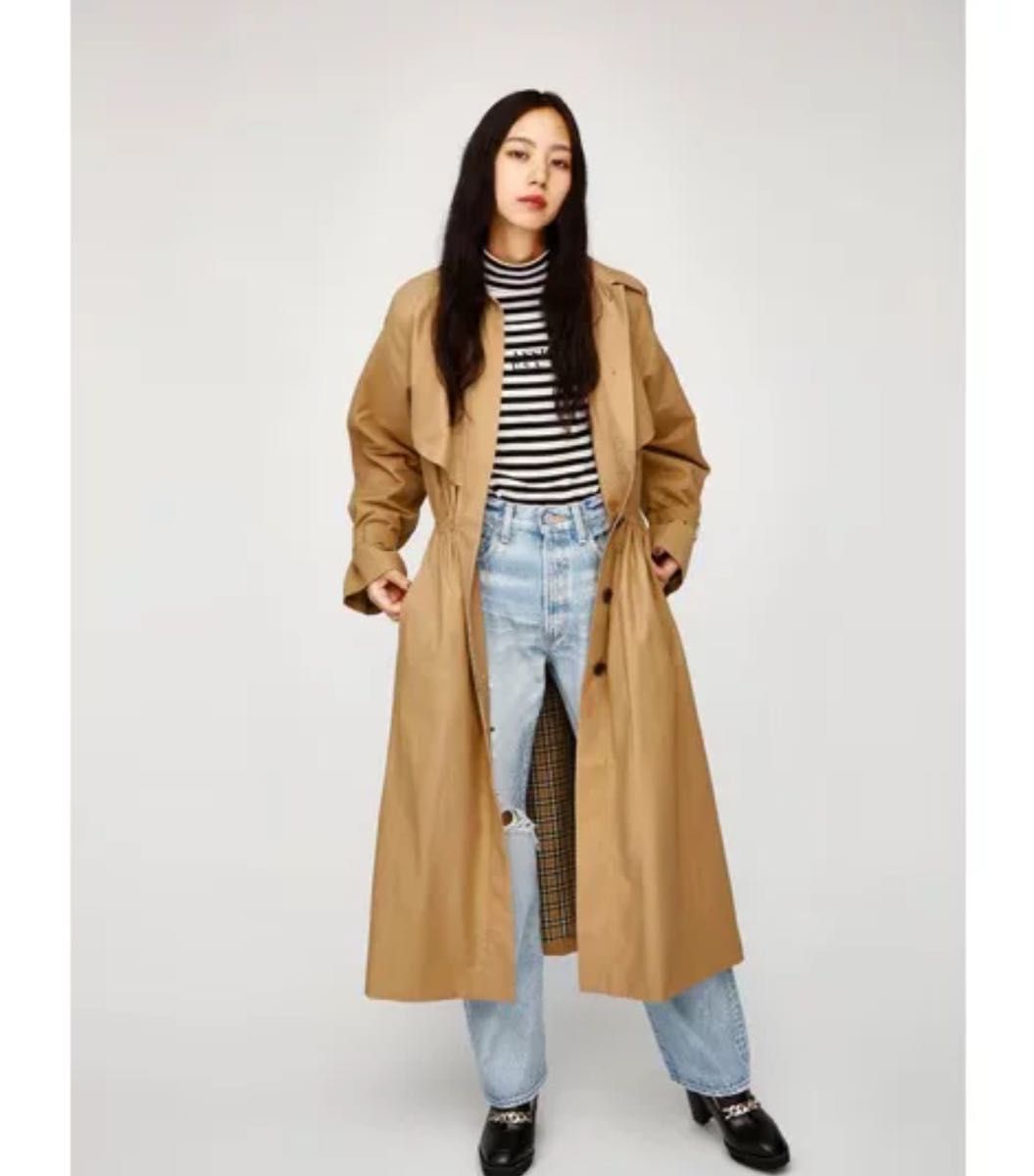 moussy ベージュ トレンチコート ウエストゴム|Yahoo!フリマ moussy ベージュ トレンチコート ウエストゴム|Yahoo!フリマ
