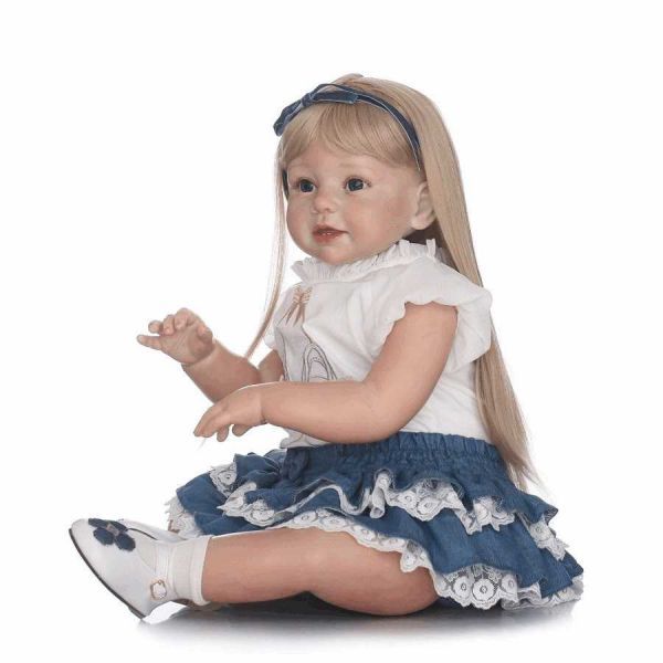 女の子人形 シリコーン 70センチ ウィッグ衣装付き A051_画像2