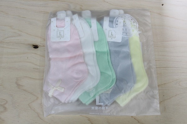 [bwc-a2] 5 pairs set child socks ribbon girl stylish lovely cotton socks L:17-19cm/8-11 -years old 