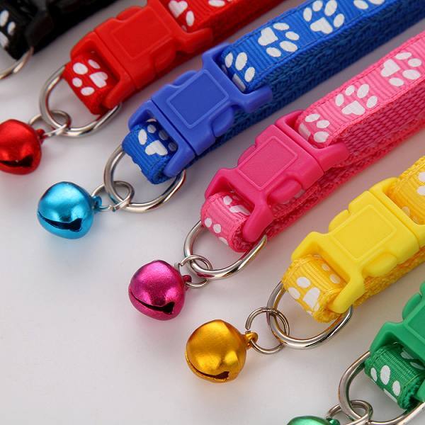 [bsv-a2] pad pet necklace bell length adjustment possibility cat dog necklace nylon ( red )