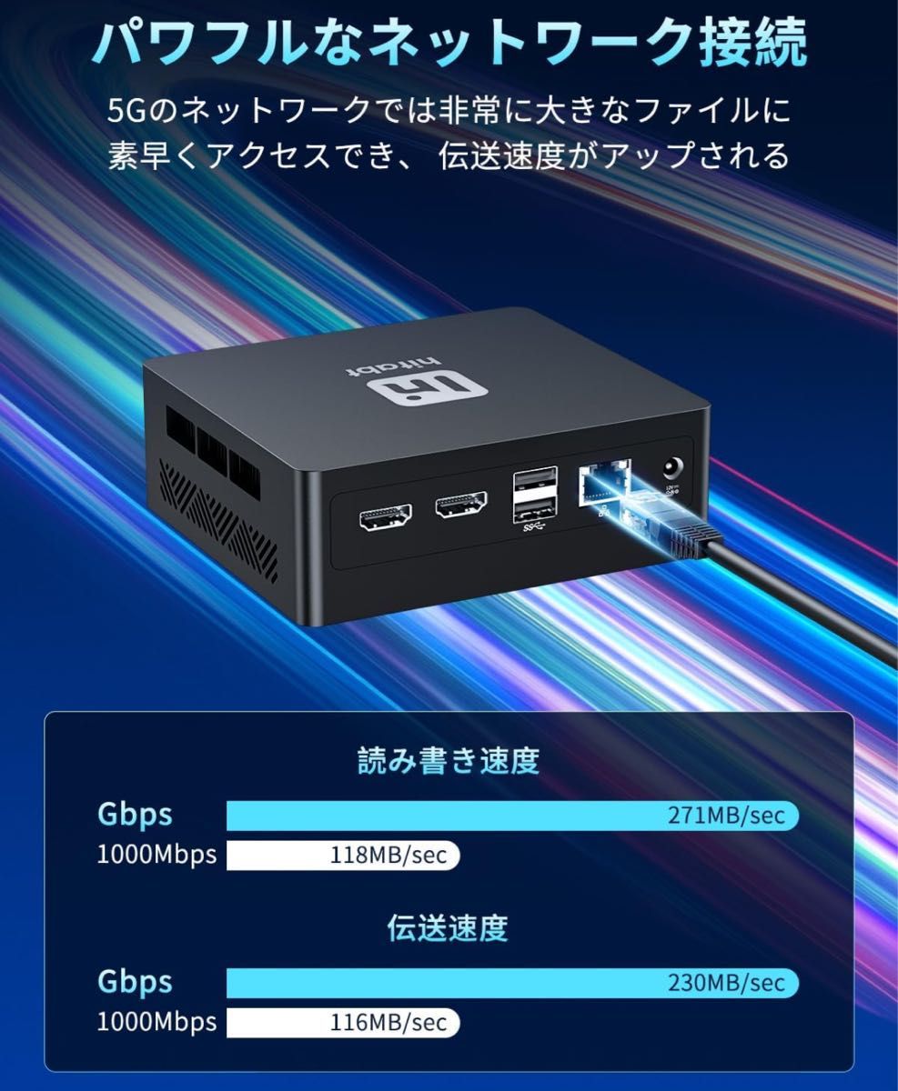 Hitabt ミニPC M30A 最新第12世代インテルAlder Lake N100 mini Hitabt ミニPC M30A 最新第12世代インテルAlder Lake N100 mini