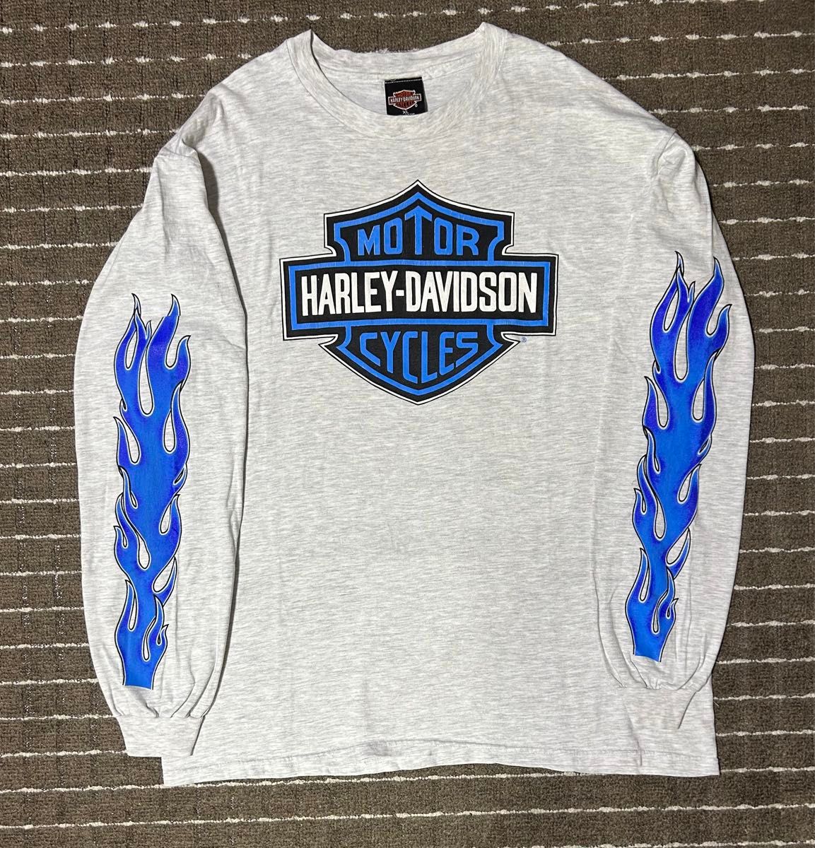 激レア XL 90s harley davidson ブルーフレイム ロンT|Yahoo 激レア XL 90s harley davidson ブルーフレイム ロンT|Yahoo