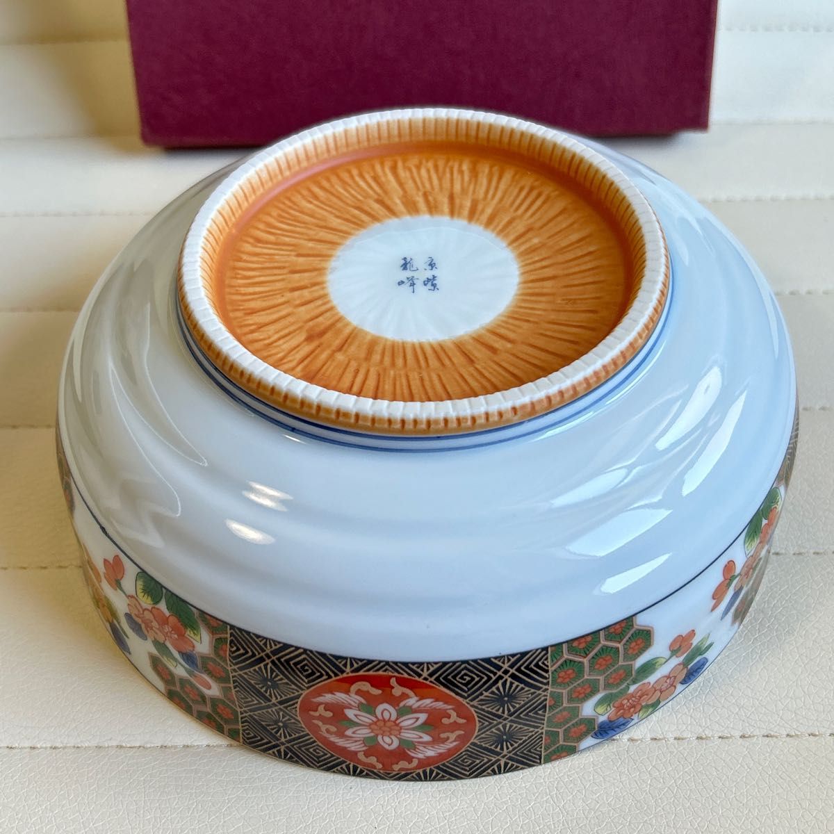 三洋陶器 龍峰窯 染錦亀甲花紋 大鉢 菓子鉢 古伊万里 赤絵 盛鉢 三洋陶器 龍峰窯 染錦亀甲花紋 大鉢 菓子鉢 古伊万里 赤絵 盛鉢