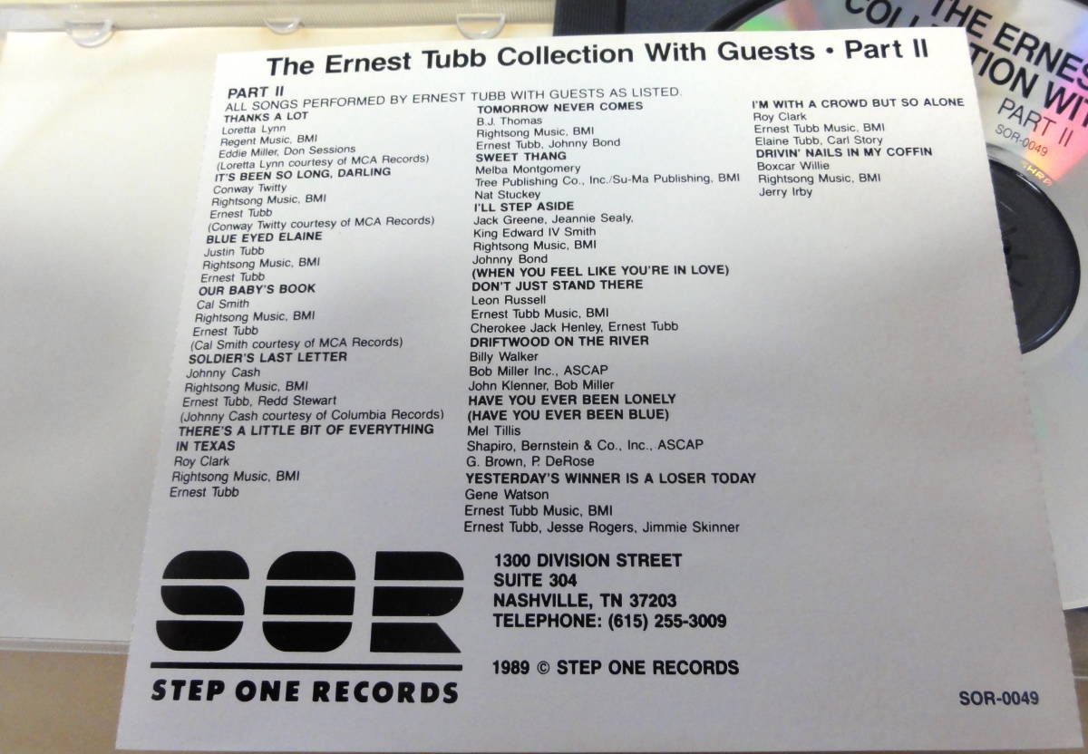 The Ernest Tubb Collection With Guests Part 2　CD アーネスト・タブ ブルース カントリー_画像3