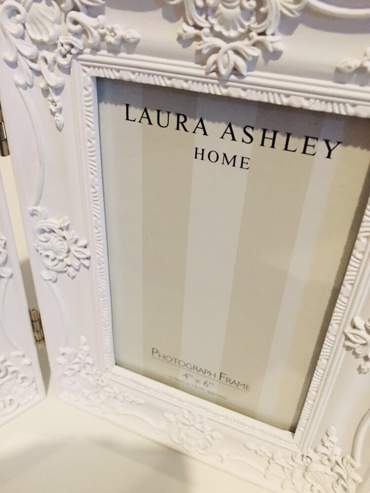 中古★ ローラアシュレイ　写真立て　2面　シャビー　レース　額縁　ホワイト　激レア　LAURA ASHLEY　 フォトフレーム　送料　～2㎏_画像6